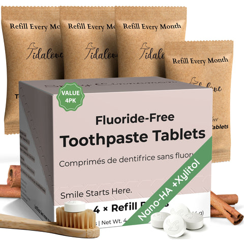 Tidalove Fluoride-Free Toothpaste Tablets (5% nHAp)