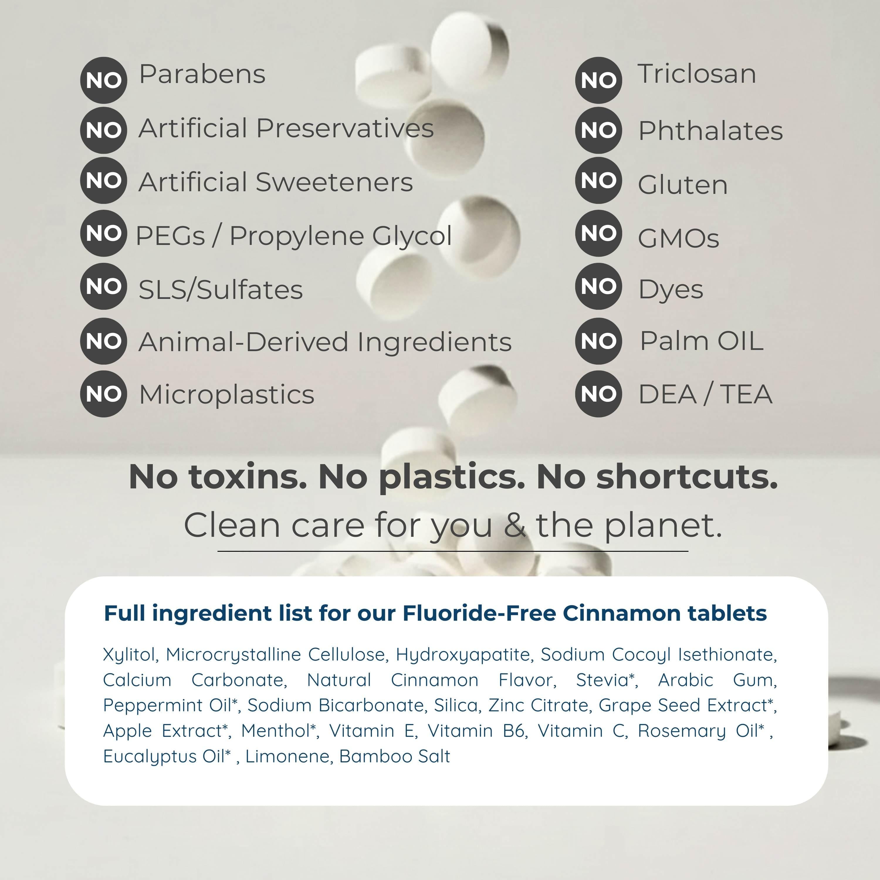 cinnamon fluoride free ingredient