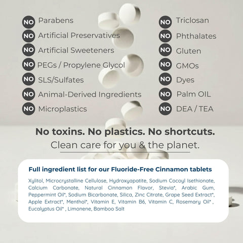 cinnamon fluoride free ingredient