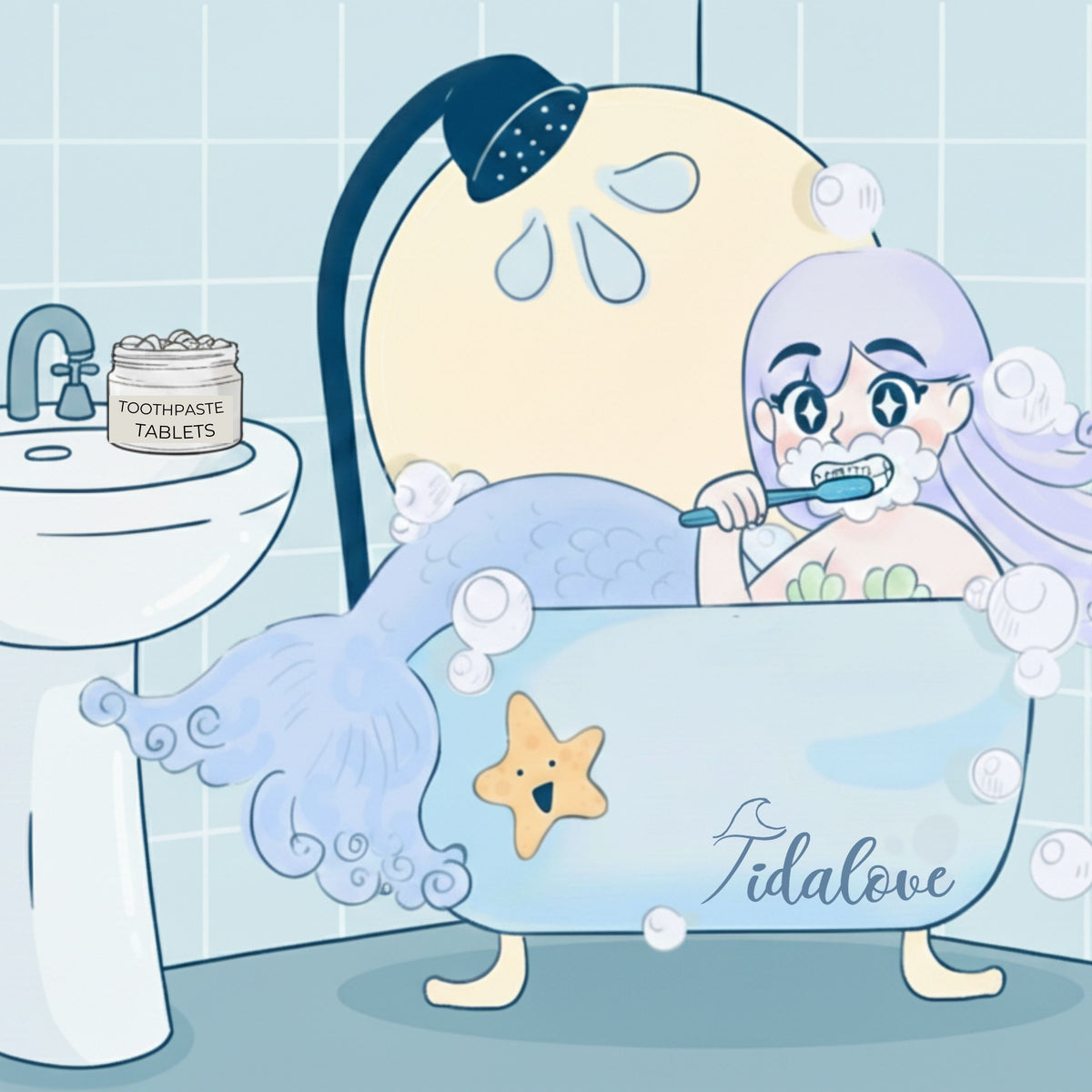Our little mermaid carries the story forward.