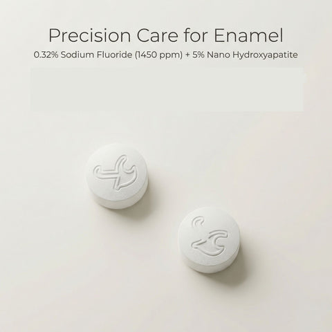 Fluoride Toothpaste Tablet Set (Refillable Tin + 3 Refills, 3 Flavors)