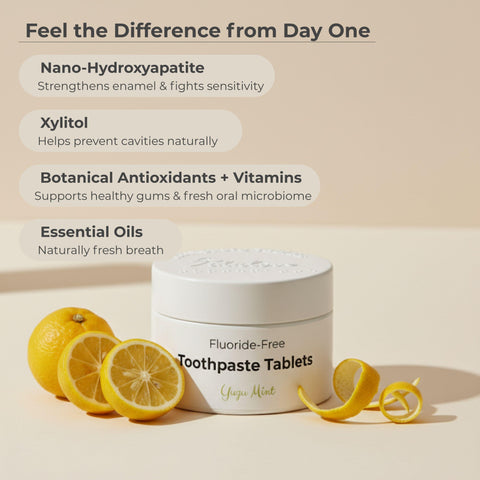 Fluoride-Free Yuzu Mint Toothpaste Tablets — 1 Month