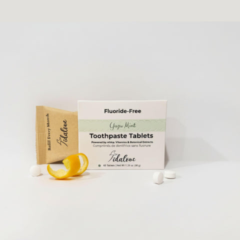 Fluoride-Free Yuzu Mint Toothpaste Tablets — 1 Month