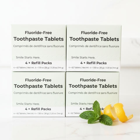 Yuzu Mint Fluoride-Free Toothpaste Tablets– 4-Month Supply