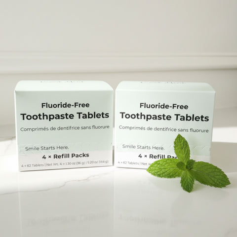 Cool Mint Fluoride-Free Toothpaste Tablets – 4-Month Supply