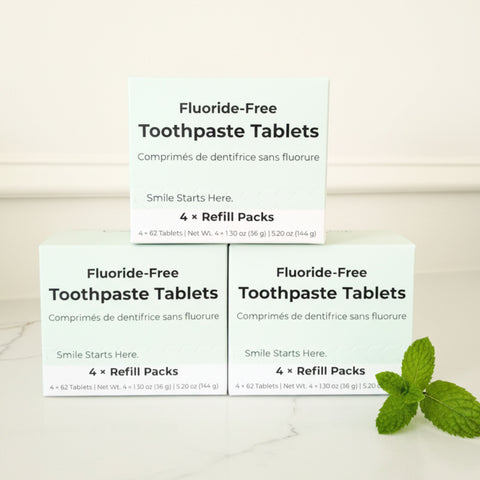 Cool Mint Fluoride-Free Toothpaste Tablets – 4-Month Supply