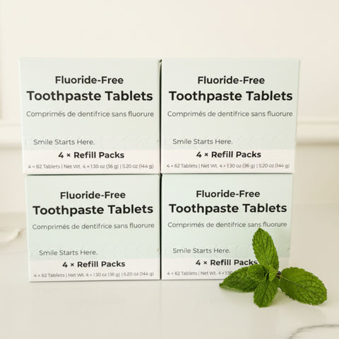 Cool Mint Fluoride-Free Toothpaste Tablets – 4-Month Supply