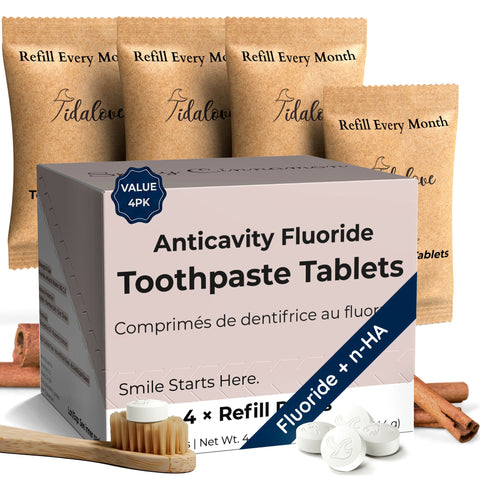 Tidalove Fluoride + nHAp Toothpaste Tablets
