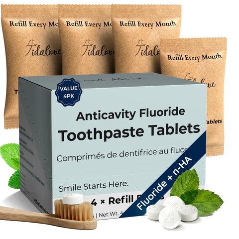 Tidalove Fluoride + nHAp Toothpaste Tablets