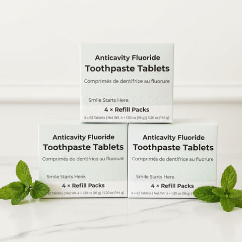 Fluoride Cool Mint Toothpaste Tablets — 4 Months