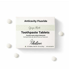 Tidalove Yuzu Mint toothpaste tablets with fluoride